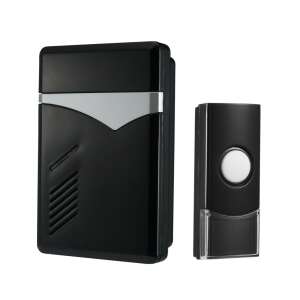 Sonerie wireless, Commel, negru și crom, 36 melodii, rază de acțiune 300m - Sonerii