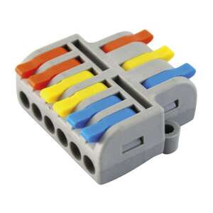 Vezeték összekötő, gyorscsatlakozó, 3-6 pólusú, 0,2-2,5(4) mm², 5 db - Commel