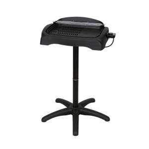 Elektryczny grill MIR-E004, czarny, 1950W, płyta grillowa z powłoką zapobiegającą przywieraniu, regulowany termostat, chromowa grzałka, stalowa tacka na tłuszcz - Grillowanie i gotowanie na świeżym powietrzu