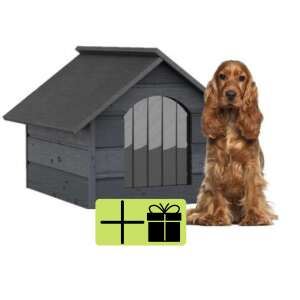 Pepita isolierte Hundehütte für mittelgroßen Hund L + Geschenkspielzeug - Multicolour
