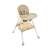 Kruzzel 3-in-1 high chair with tray, beige