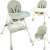 Kruzzel 3-in-1 high chair, showing all 3 modes, green