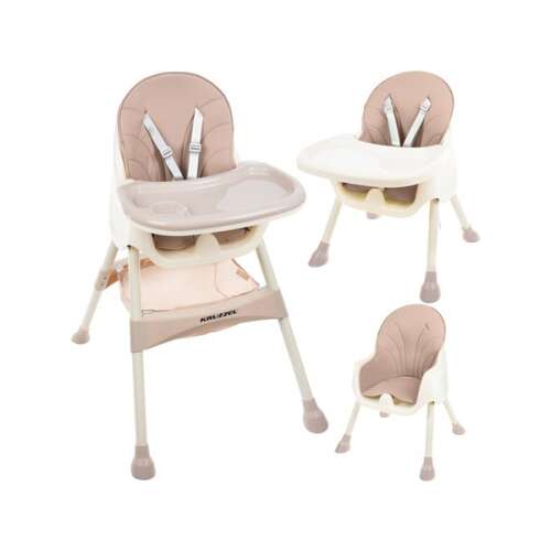 Kruzzel 3-in-1 Hochstuhl Konfigurationen, beige