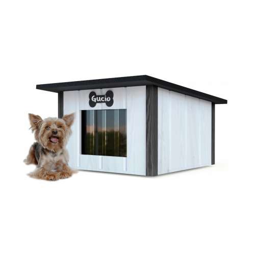 Chladiaca izolovaná búda pre psov s plochou strechou M - Viacfarebná