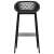 Fekete bárszék fonott háttámlával és üléssel, vidaXL