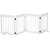 Kutya kerítés, PawHut, Fa, Fehér 60821027