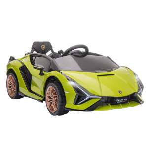 Elektromos gyerekautó Lamborghini, Homcom, 12V, 108x62x40 cm, Távirányító, Zene funkció, Polipropilén/Fém, Zöld 60829597