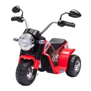 Elektromos motorkerékpár, Homcom, polipropilén/fém, 20 W, maximális súly 25 kg, 18-36 hónap, fekete/piros 60829680 Elektromos járművek - Elektromos motor - 25 kg