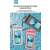 Devia Mobile Phone Floating Waterproof Bag, clear, pink, and grey, for phones up to 7 inches, floating in the water
