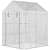 Fehér Outsunny üvegház acélvázzal és PE borítással, 143 x 143 x 195 cm