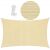 Springos beige rectangular shade sail with fabric detail insert