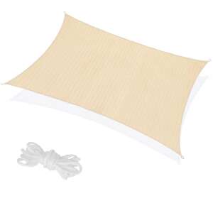 Springos square solar sail with bag 3x4m 160g/m2 #beige