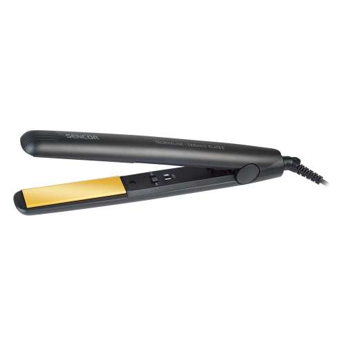 Sencor SHI 131GD hair straightener with tourmaline ceramic plates, black and gold