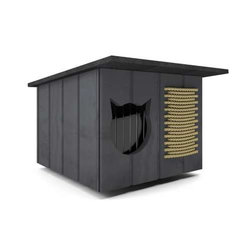 Chill lapostetős hőszigetelt Macskaház #szürke