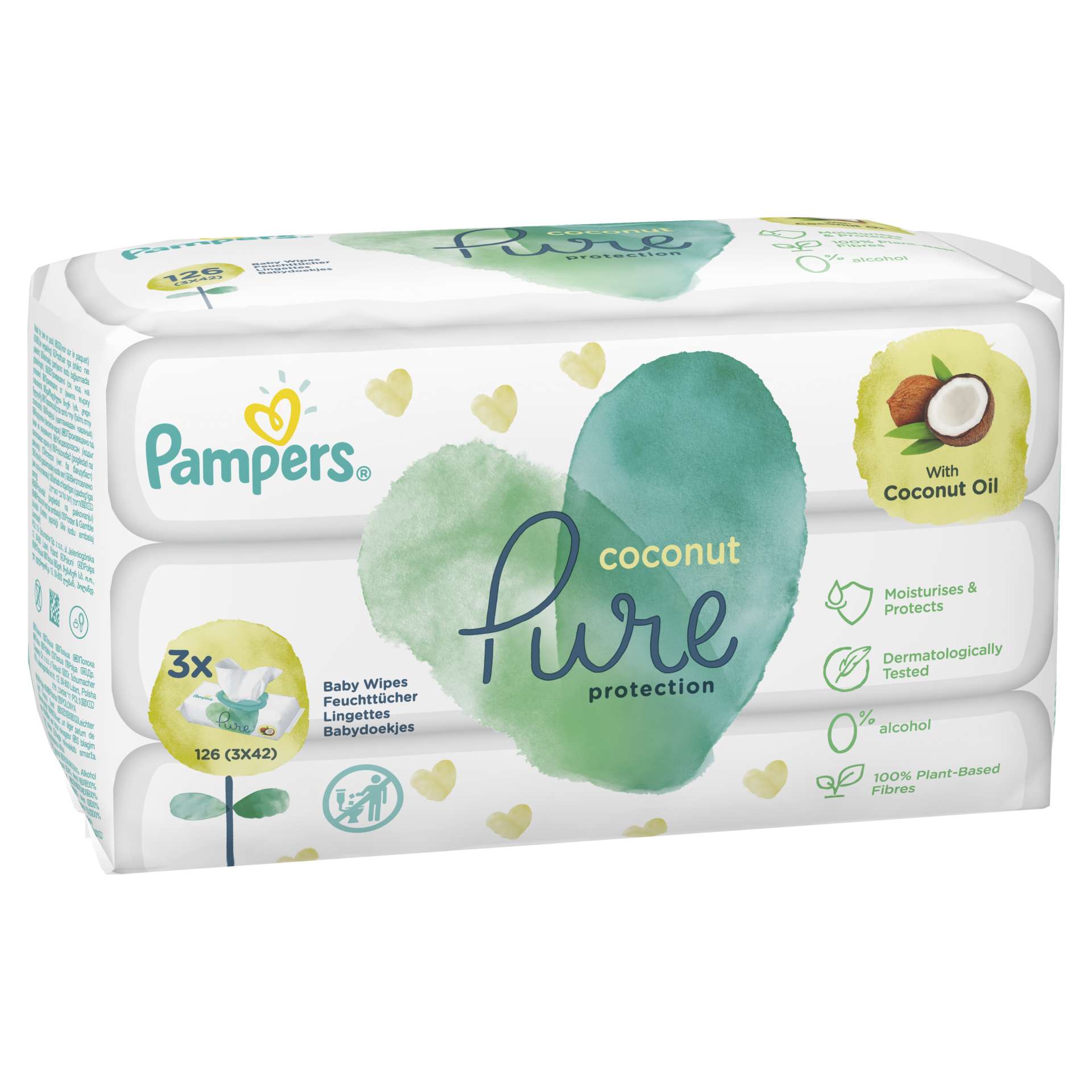Pampers Coco Pure nedves Törlőkendő (3x42db)
