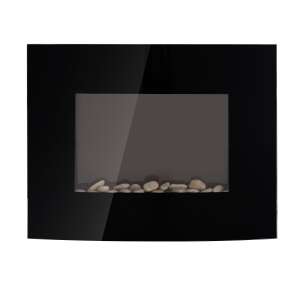 HOMCOM Șemineu Electric din Oțel Inox și Sticlă cu Efect de Flacără Colorată