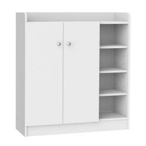 HOMCOM cipőtároló, 2 ajtós, fehér, 83x30x90 cm 60848883