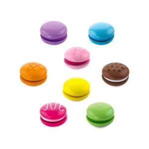 Set of 8 colorful wooden macarons, pretend play food for kids - Play food