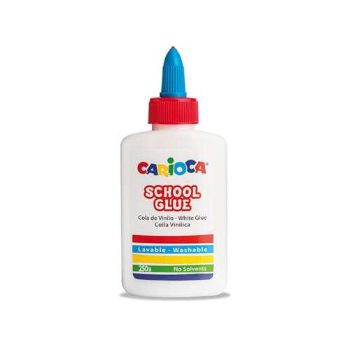 Carioca Schulkleber, 250ml, weißer Kleber, abwaschbar, lösemittelfrei