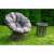 Drehbarer Twist grauer Rattan Garten Sessel mit Tisch