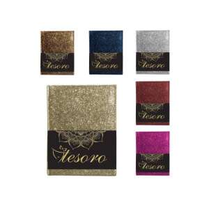 Tesoro Glitzer-Notizbuch in verschiedenen Farben, 20x14cm - Tagebücher