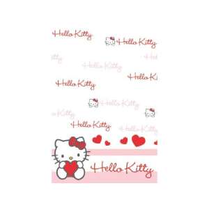Față de masă Hello Kitty, 120x180 cm, roz și alb cu inimi roșii - Fețe de masă
