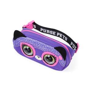 Purse Pets Savannah Cheetah interaktywna torba na pas, fioletowy wzór geparda z różowymi akcentami, Spin Master - Saszetka