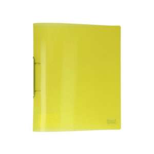Sárga áttetsző gyűrűs mappa, A4, 30mm, Spirit - Irattartó mappa