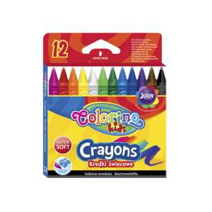 Creioane Colorino Kids, 12 bucăți, super moi, ușor de ținut, culori suculente, perfecte pentru copii - Creioane cerate