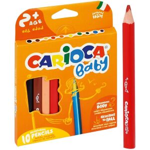 Carioca Baby set de 10 creioane colorate pentru copii mici - Carioca Creioane colorate