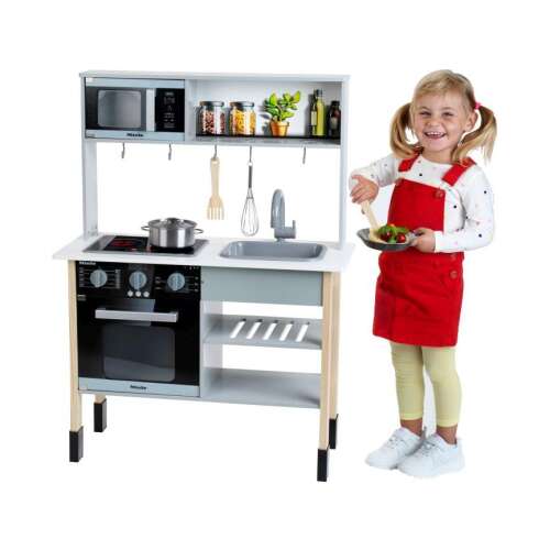 Bucătărie de joacă Miele cu cuptor, cuptor cu microunde, chiuvetă și plită