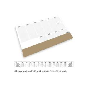 Kalendart T110 bézs asztali naptár, ferde nézet - TOPTIMER