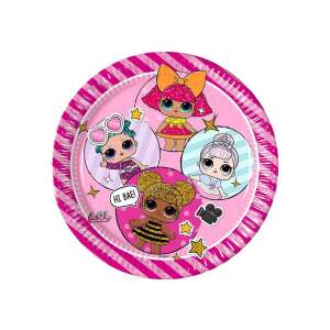 L.O.L. Surprise 8er Pack Pappteller, 23 cm, rosa mit Glitzer und Sternen, mit L.O.L. Surprise Puppen - Godan