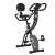 HOMCOM összecsukható edzőkerékpár állítható ellenállással, LCD monitorral és háttámlával