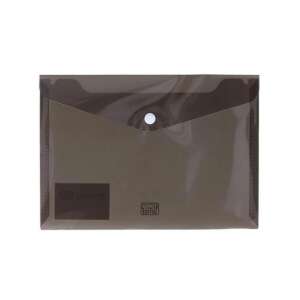 Dosar transparent A5 de culoare bej, cu închidere cu buton - Huse de protecţie acte