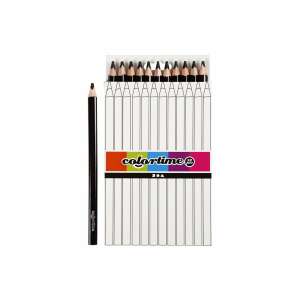 Colortime Jumbo fekete háromszög alakú színes ceruzák, 12 db-os csomag - Toll & Ceruza