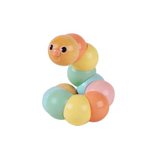 Classic World Tekerhető hernyó fajáték, színes, hajlítható, baba játék, fejlesztő játék - Babajáték