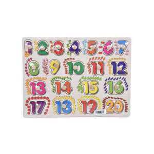 Puzzle din lemn cu numere pentru copii, numere de la 1 la 20, colorat, jucărie educativă - Jocuri de sortare a formelor