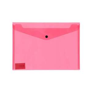 Dosar transparent din plastic roz A4, de culoare roz, cu închidere cu buton - Huse de protecţie acte