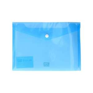 Dosar transparent A5 albastru cu închidere cu buton, marca Spirit - Huse de protecţie acte