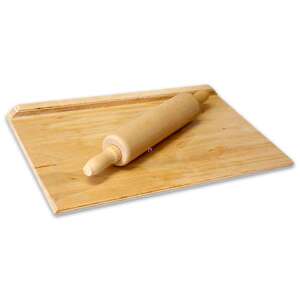 Masă de joacă din lemn pentru lut cu sucitor, perfectă pentru copii pentru a crea și a se juca - Jucarii si ustensile de bucătărie