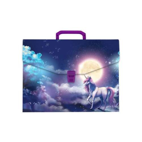 Dosar Spirit Be Magic A3 cu mâner, cu unicorn