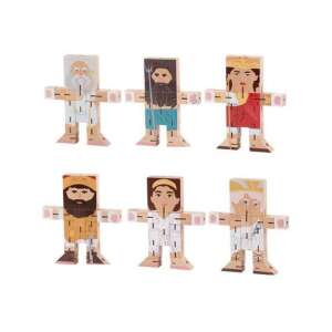 Puzzle logic din lemn cu mitologie greacă, 6 variante diferite, include Zeus, Poseidon, Athena, Ares, Hermes, Artemis - Premergatoare, Premergatoare și Jocuri de dezvoltare pentru copii mici