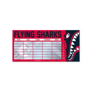 Program de ore dublu Flying Sharks, roșu, cu design de rechin - Ars Una