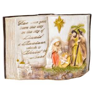 HOMCOM Presepe de Crăciun cu Statuete Decorație Natală Nașterea Domnului din Rășină 60860952 - Crăciun