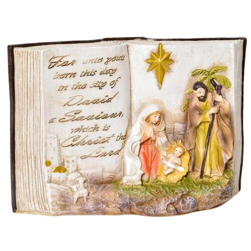 HOMCOM Presepe de Crăciun cu Statuete Decorație Natală Nașterea Domnului din Rășină 60860952