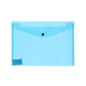 Dosar din plastic A4 de culoare albastră cu închidere cu clapetă - Huse de protecţie acte