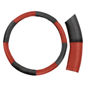 Univerzális Bőr Kormányvédő - Fekete-Piros - M 136615244 - Autós kormányhuzat