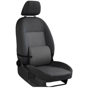 Szürke memóriahabos deréktámasz párna autósüléshez, ergonomikus háttámasz - Háttámla- és ülőfelületvédő