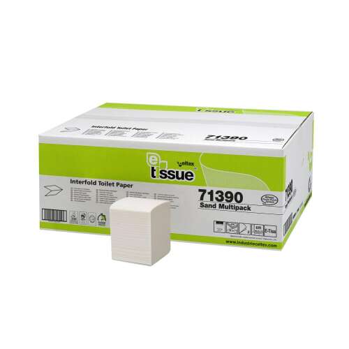 Celtex E-Tissue Interfold toaletný papier, Sand Multipack, 71390